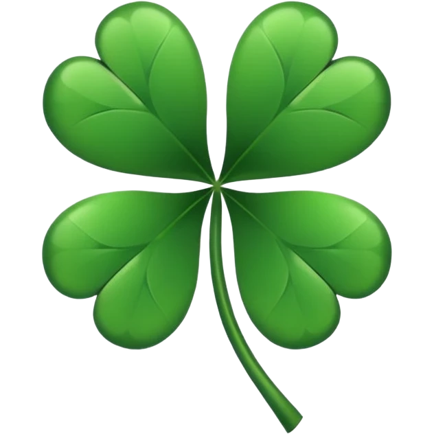 Black 5-leaf clover emoji