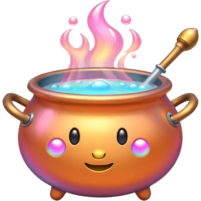 Pastel orange pink  cauldron emoji
