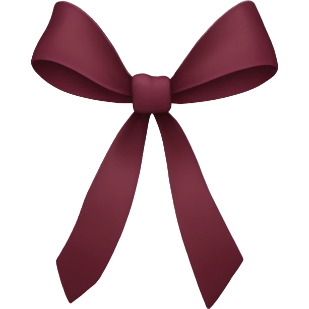 maroon bow emoji