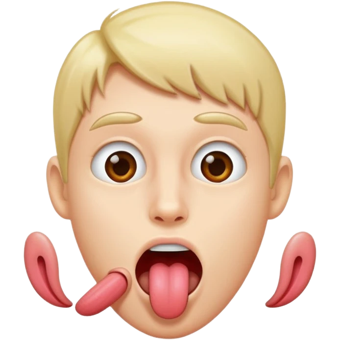 longer tongue no background emoji