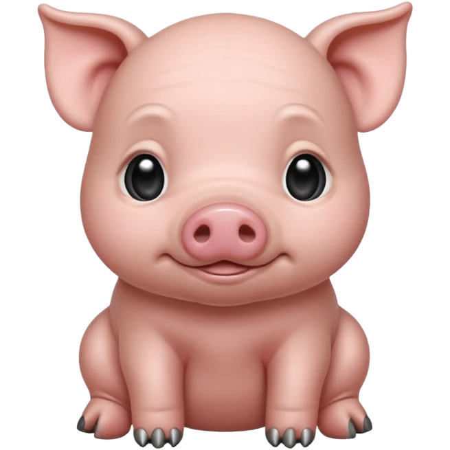 gray colored baby pig emoji