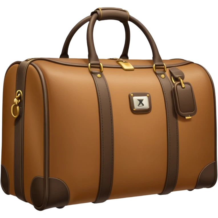 1 travel bag inside a tidy hotel room emoji