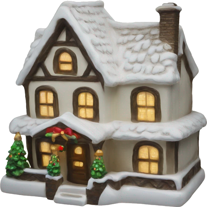Ceramic christmas house emoji