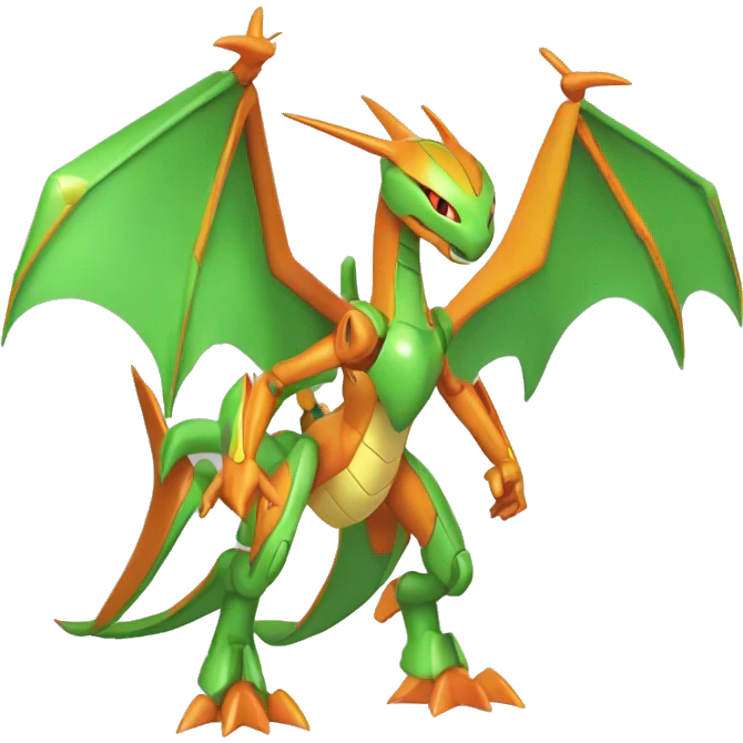 Mechanical Flygon-Scyther-Charizard-Medabot-Mecha full body emoji