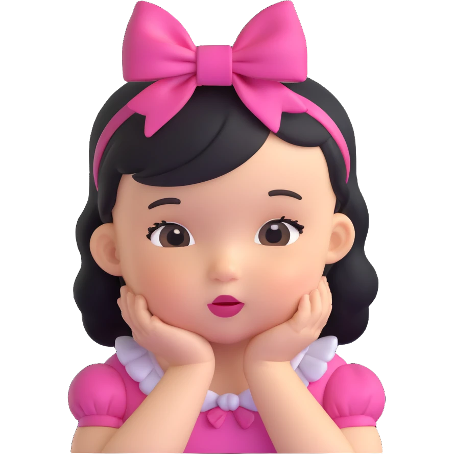 baby girl with a bow headband emoji