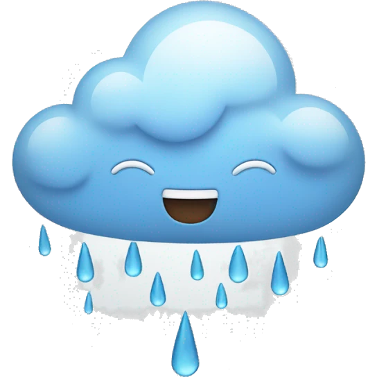 cloud with rain emoji