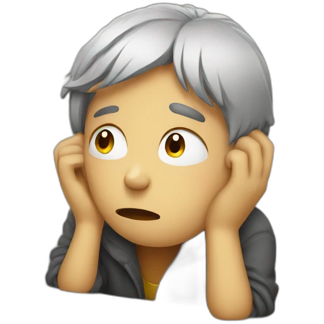 depressed person emoji
