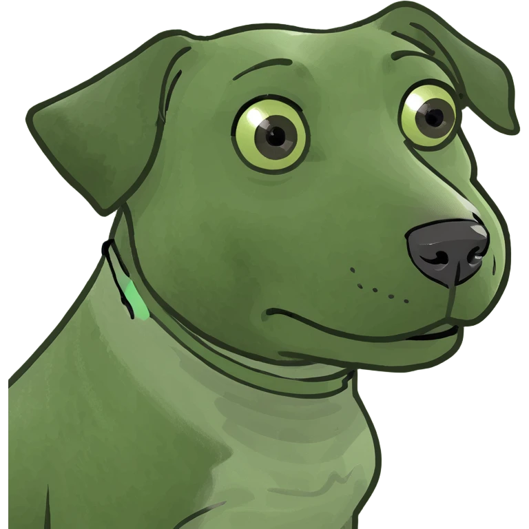 Make a dog side eyeing  emoji