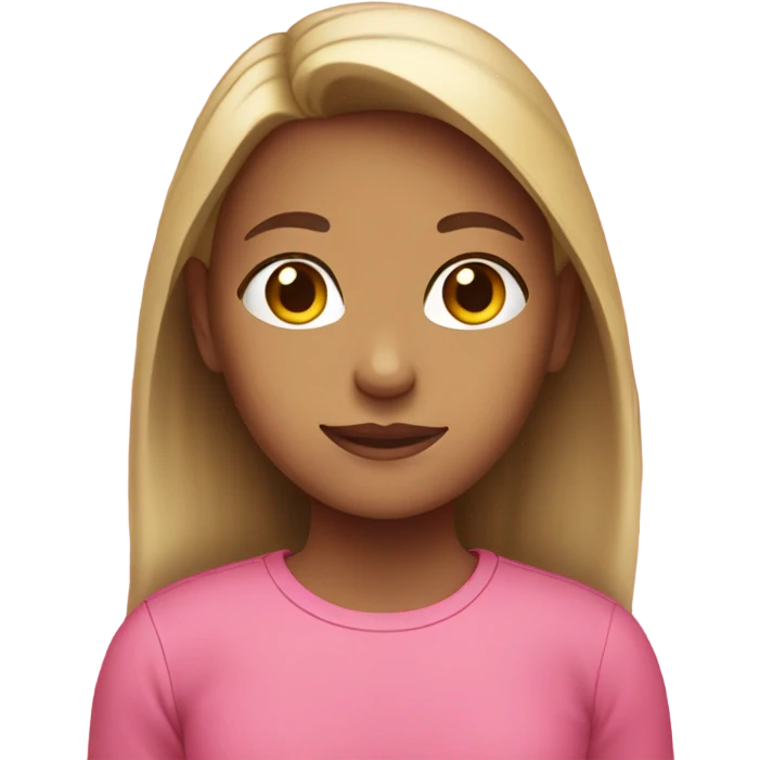 Girl wearing pink shirt  emoji
