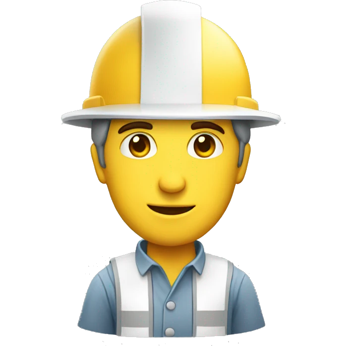 ingeniero con casco blanco  emoji