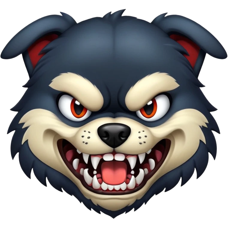 evil dog emoji