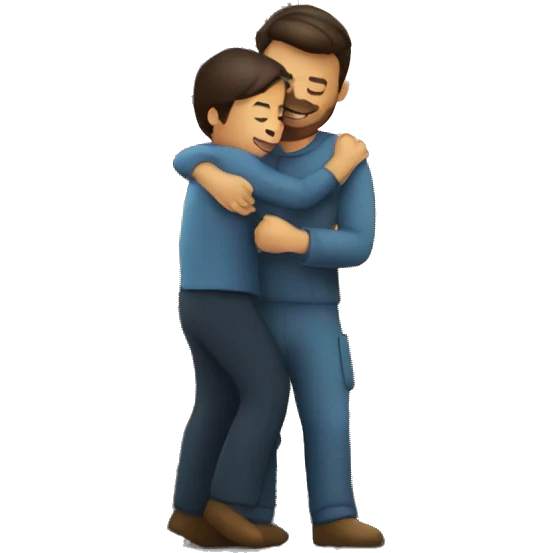 man hugging an oil rig emoji