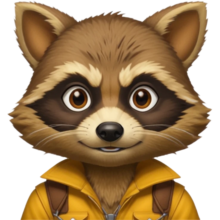 Rocket Raccoon, yellow shirt emoji