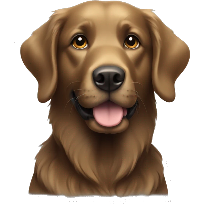 Black retriever dog emoji