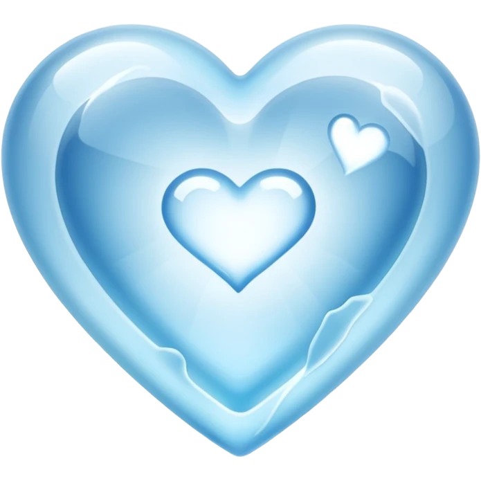 ice heart like ice cube emoji