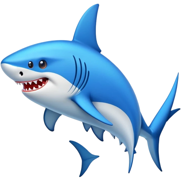 Tiburón con tenis azules  emoji