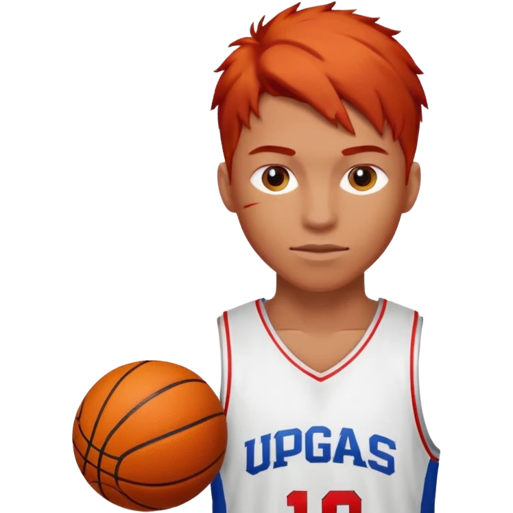 basketball player red haired man emoji
