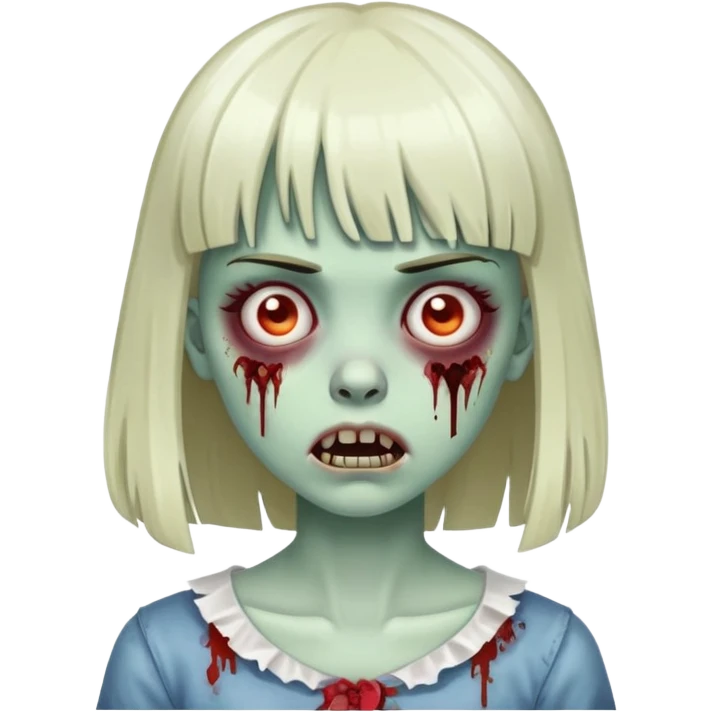 zombie girl with bangs emoji