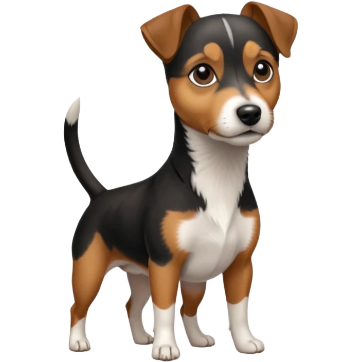 Black and Tan Jack Russell terrier emoji