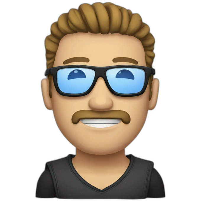 Combattant  MMA avec lunette emoji
