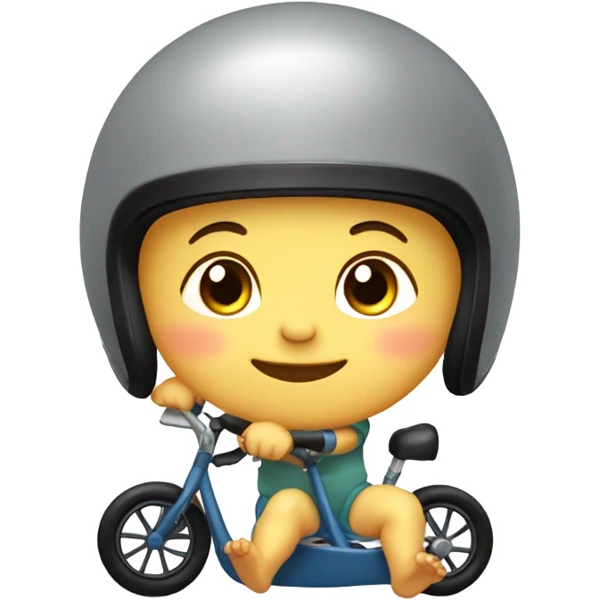 Baby is on the bicycle emoji