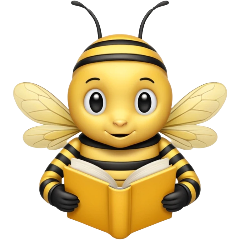 kitap okuyan arı emoji
