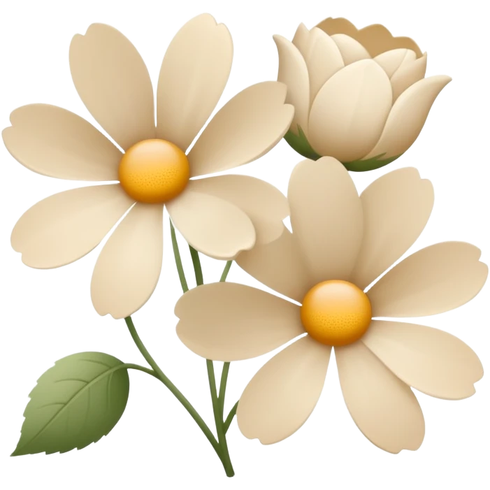 light beige flowers  emoji