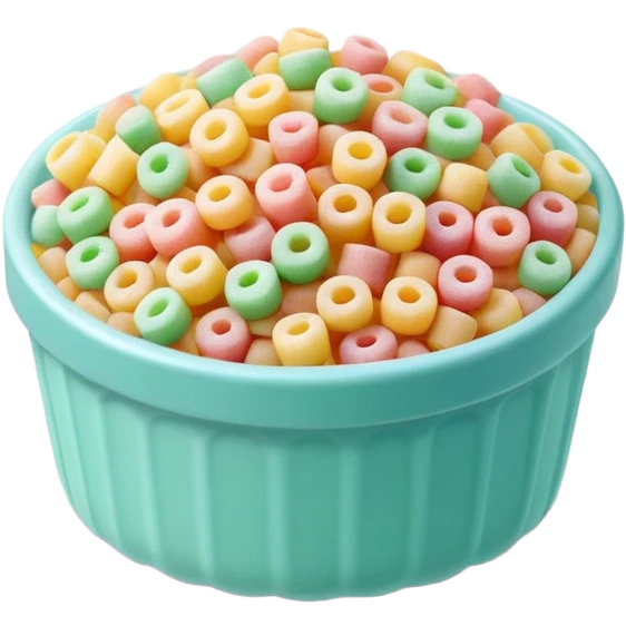handful of pastel bright sugar vermicelli sprinkles thin cylindrical slightly curved matte grainy scattered loosely no dessert extras apple emoji style soft lighting subtle shadows emoji scale emoji