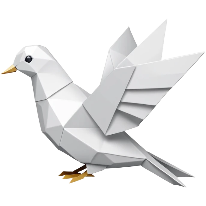 Dove origami minimalist  emoji