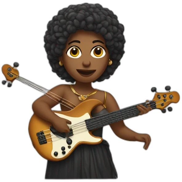 Clytemnestra playing bass emoji