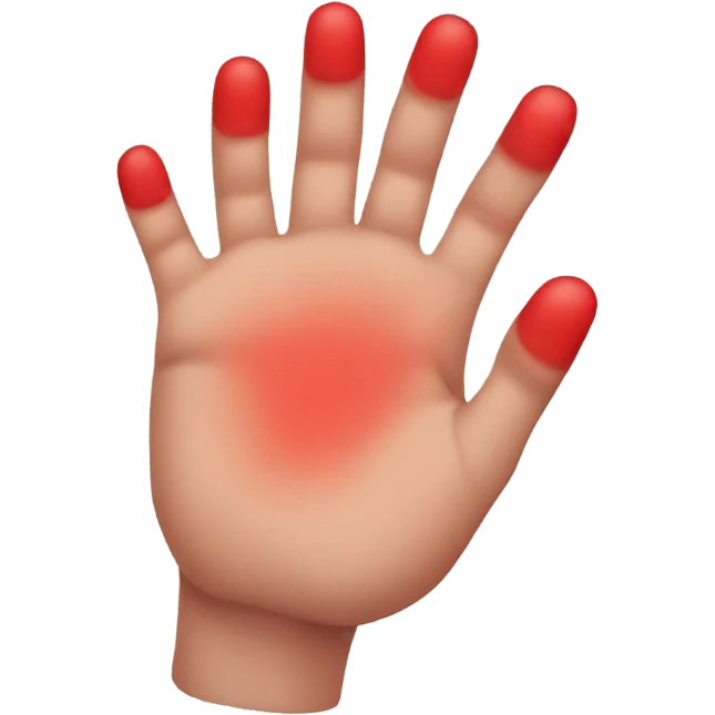 Red hand emoji