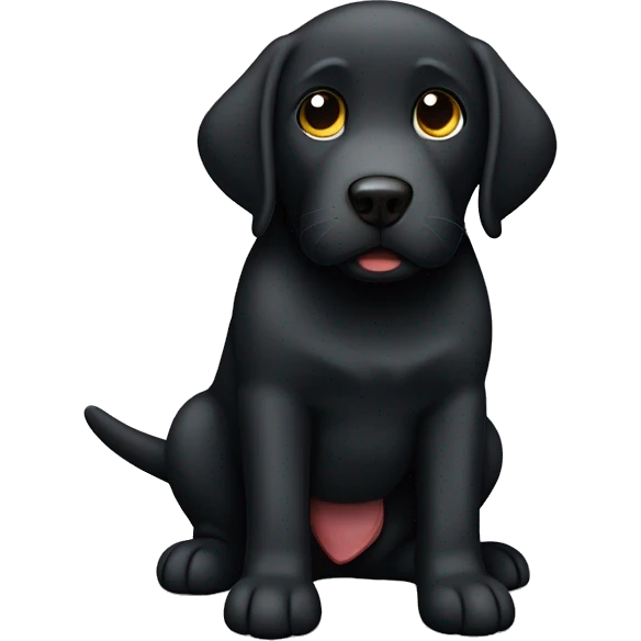 Black lab who’s stomach hurts emoji