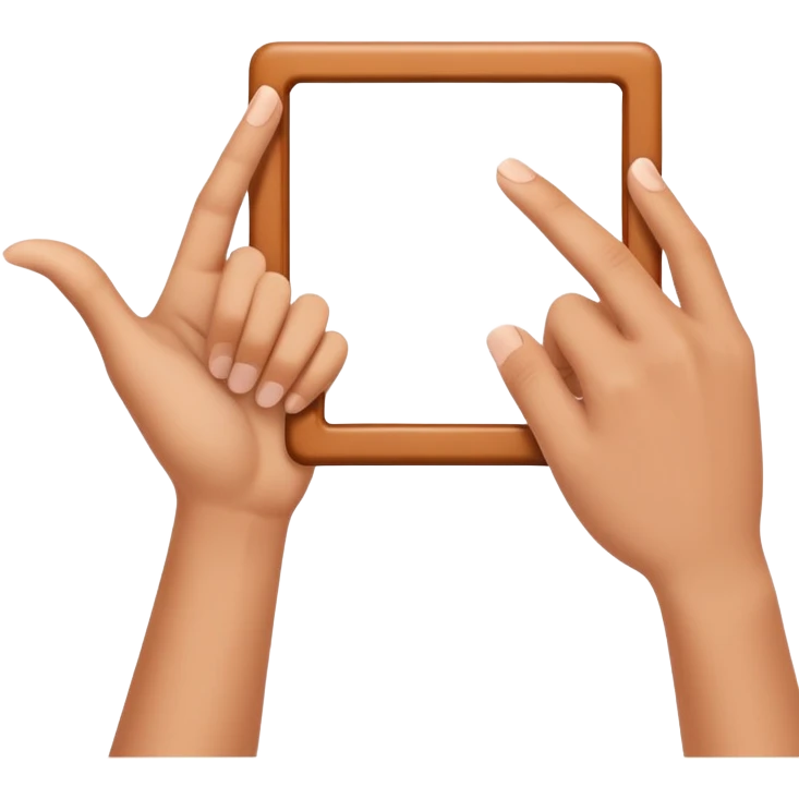 hands showing rectangle frame gesture, photography focus emoji