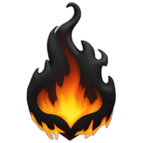 Black fire heart emoji