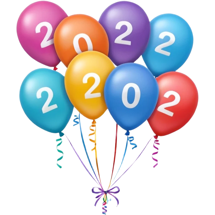 baloons with 2026 for menu emoji