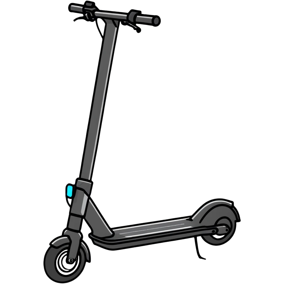 sleek electric scooter with charging port emoji