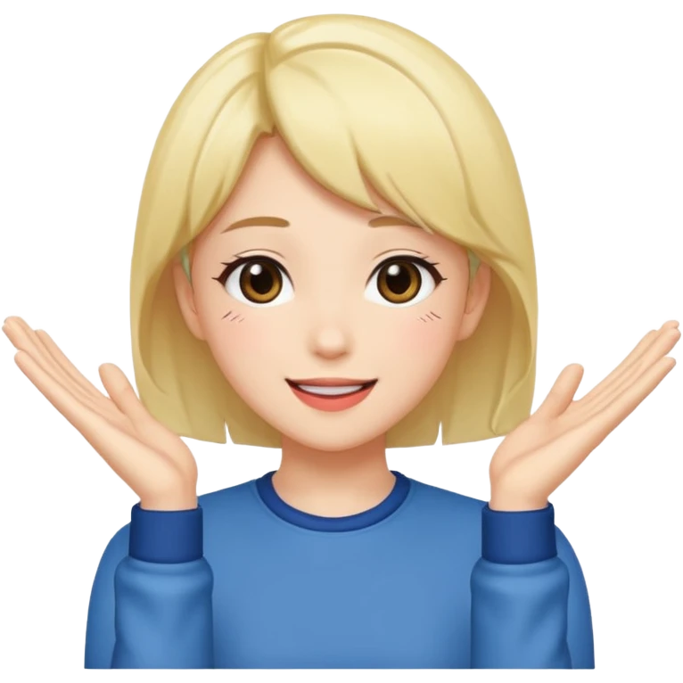 Kissy face with hands anime style  emoji