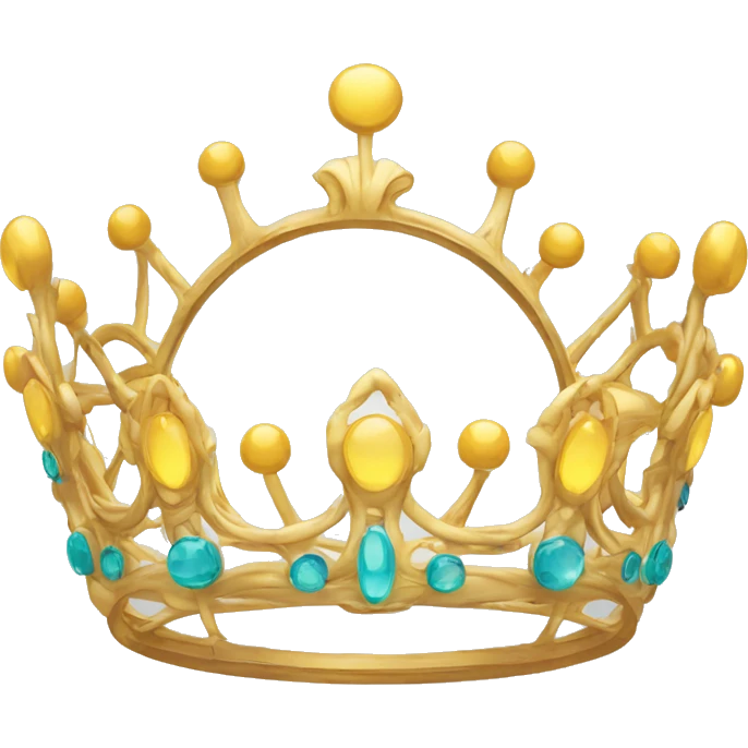 Couronne dans un thème futuriste emoji