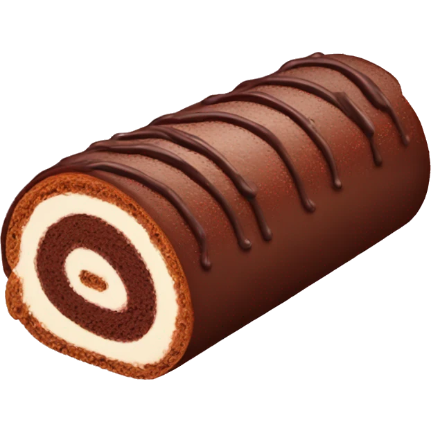 A chocolate Swiss roll emoji