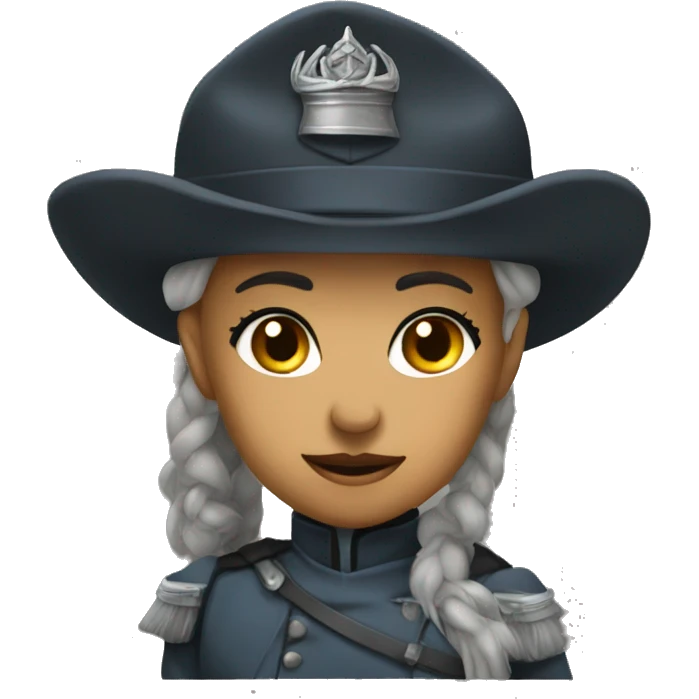 Female grond force general with general hat emoji