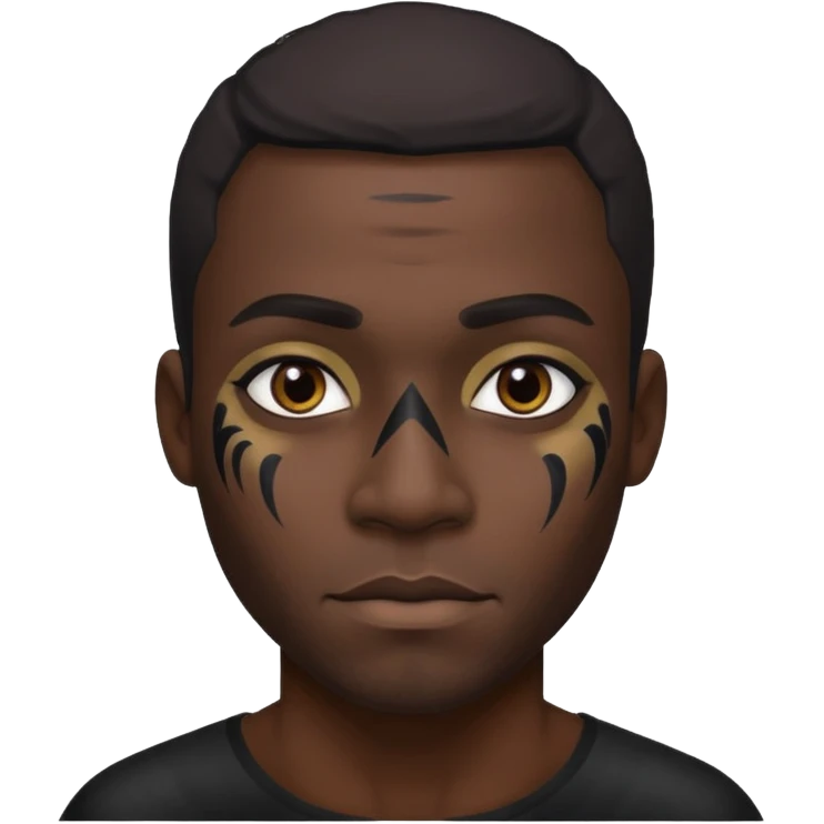 face painted black man  emoji