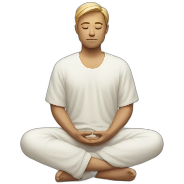white men meditating emoji