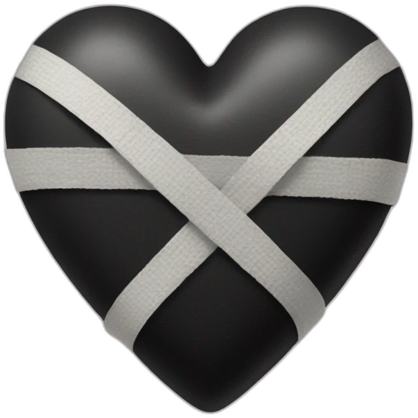 Black heart' with bandage  emoji