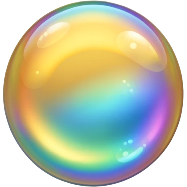 gold transparent sparkling bubble emoji
