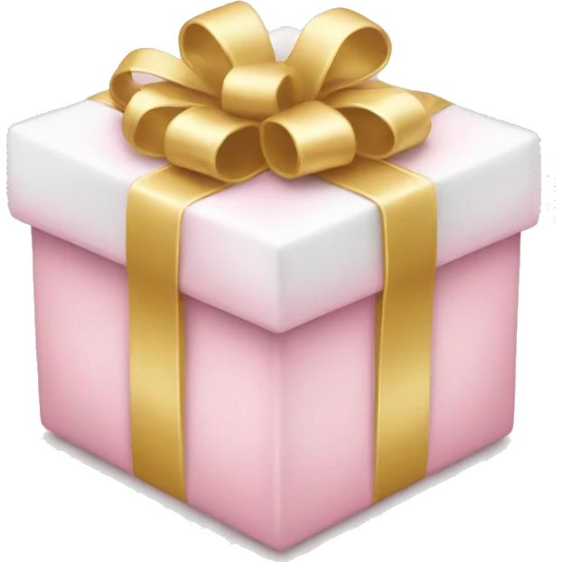 Light pink and white present emoji