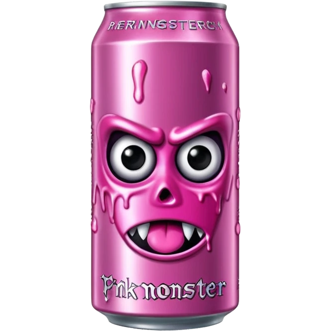 Pink monster energy drink emoji
