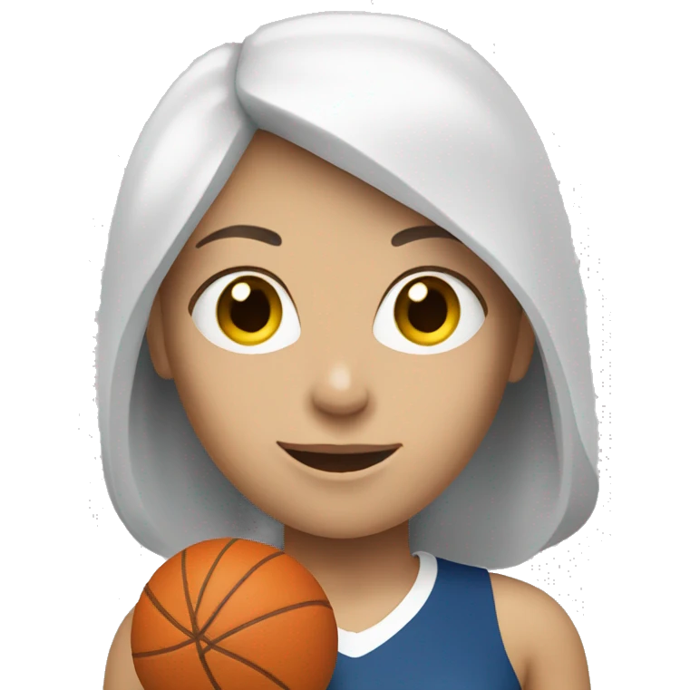 single white woman doing sports emoji