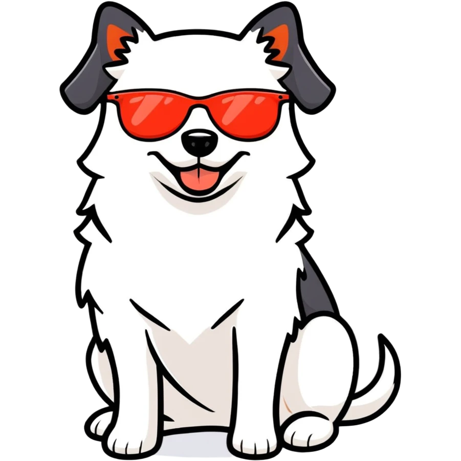 dog with red glasses  emoji