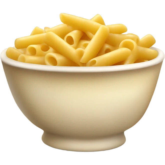 Bowl of macaroni and cheese penne emoji