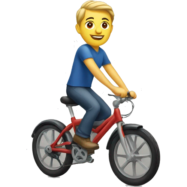 Caucasian on the bike emoji
